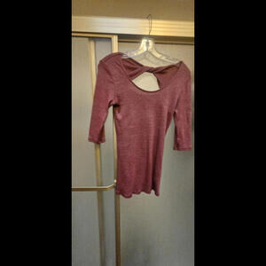 O small Michael stars vintage top red berry maroon burgundy shimmer 2000s